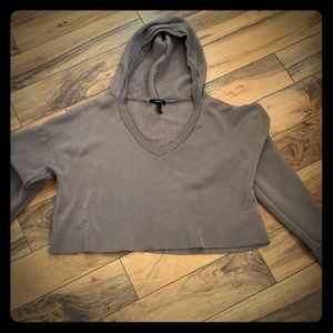 Large crop top hoodie